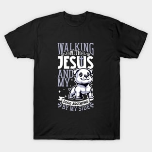 Jesus and dog - Dogo Argentino T-Shirt